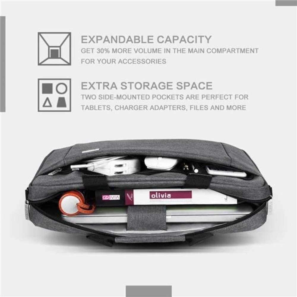 17.3 Inch Laptop Bag Briefcase, Expandable Multi-function Shoulder Messenger Bag